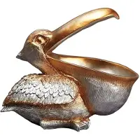 Tlily Fåglar Statyer Resin Statyer Tukanfigurer Entré Dekor Prydnad Godisnycklar Skål Förvaring Bord Hem