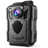 Semoic 48MP 2K Kroppskamera Inspelare 64GB Nattseende IR IP67 Vattentät Dashcam med 2,0 Tums TFT LCD-Skärm Blinkande Ljus