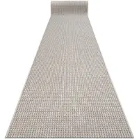 Rugsx Löpare CASABLANCA LOOP vit / beige, ögla, mjuk 100cm 100x290 cm