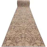 Rugsx Ull löpare DJOBIE 4545/600 Ornament beige / brun 85cm 85x300 cm