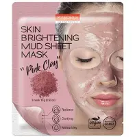 Purederm Ansiktsmask i ark Hudblekande Lermask Rosa Lera 15G