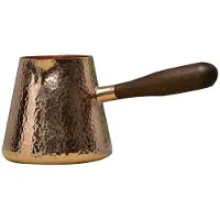 Typecat 500ml Lattekanna i Ren Koppar, Mjölkkanna med Trähandtag, Vattenkokare, Hammare, Hantverk, Dryckesartiklar, Porslin