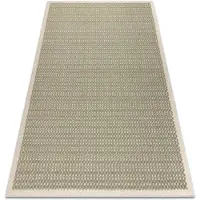 Rugsx FLUX 461.139.SA400 ullmatta OSTA - Geometrisk, strukturell, loft grön / beige 60x120 cm