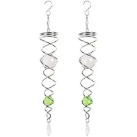 Typecat 2ST Spiral Stjärtvind Spinner Stabilisator Dekorativ Spiral Vind Spinner Vindspinnar Sun Catcher Kristaller Kula