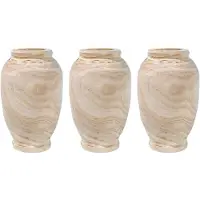 Typecat 3X Wooden Vase Decoration Living Room Table Solid Wood Ware Flower Bottle Ornament Home Decoration