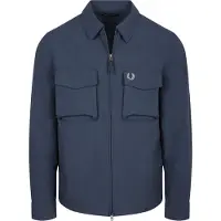 Fred perry Overshirt Pocket Ribstop arinblå örkblå Blå Storlek