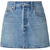 Levi's Kjol 'Icon Skirt' blå denim / silver