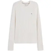 Tommy Hilfiger Fine Gauge Cable Knit V Neck Jumper