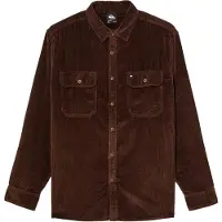 Quiksilver - Skjortor - Venture Cord Shirt Java för Unisex - Storlek L - Bordeaux