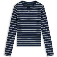 Tommy Hilfiger T-shirt 'Essential' mörkblå / vit