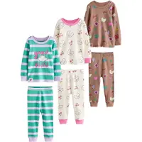 Next Pyjamas mocka / grön / ljuslila / svart