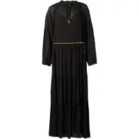 Michael Kors för kvinnor. MT683L17R3 Maxiklänning med knuten hals, smock, svart (XS), Casual, Parti, Lång ärm, Återvunnen polyester