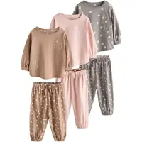 Next Pyjamas brun / grå / rosa