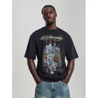 Ed Hardy T-shirt ljusblå / röd / svart / vit