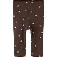 Name it Leggings 'NBMLARIS' mörkbrun / vit