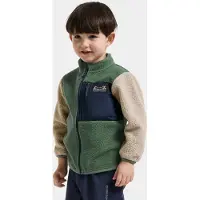 Didriksons Fleecejacka - Teddy - Flygfoto - Strand Beige - - 90 - Fleecejacka