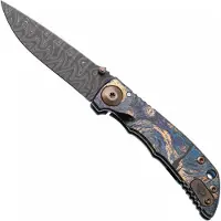 Spartan Blades Harsey Folder 3.25 Starry Knife Special Edition USSF10C-STRNGT-DAM Damascus, Titanium, Knivesandtools Exclusive pocket knife