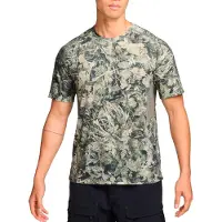 Nike - Trail running kläder - M DF ADV Solar Chase SS Tee Aop Squa Lgt Army Chamo Camo för UnisexBomull - Storlek L - Khaki
