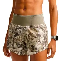 Nike - Trail running-kläder dam - W Trail DF MrIn 4In Short Aop Sequoia Chamo Camo för UnisexTrä - Storlek XS - Khaki
