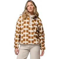 Columbia - Varumärken - Helvetia II Printed Cropped Half Snap Camel Brown Geostack för UnisexNylon - Storlek XL - Brun