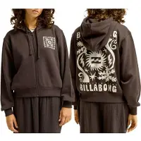 Billabong - Sweatshirts - Always Looking Zip Hood Black Pebble för Unisex - Storlek M - Svart