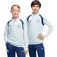 Puma Manchester City Träningströja 1/4 Blixtlås - Blue Jewel Barn - , storlek 164 cm