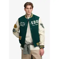 Superdry för män. M5012477A Vintage Patchad Varsity-jacka i grönt (XXL), Casual, Polyester