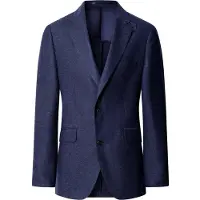 Hackett London för män. HM4400218 Amerikansk ullkavaj Hbone marinblå (36/32), Casual, Klassisk, Marino