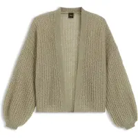 BOSS Relaxed-fit cardigan with open-knit structure