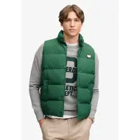 Superdry för män. M5012426A Grön Everest-väst (M), Casual, Polyester, Utomhus