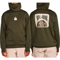 Volcom - Fleece - Hydro Riding Hoodie Dark Green för Unisex - Storlek S - Khaki