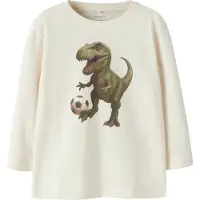 Name it T-shirt 'NMMVOTO' brun / oliv / svart / vit