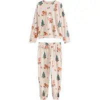 Next Pyjamas beige / mocka / gran / röd