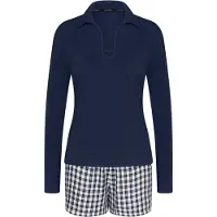 Triumph Kort pyjamas marinblå / off-white