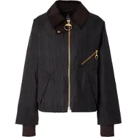 Barbour för kvinnor. LWX1567 Arlene Checked Wax grön vaxad bomullsjacka (S), Casual