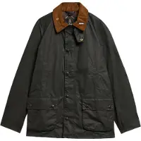 Barbour för män. MWX2588 Jacka Icons Ashby Wax grön (M), Casual, Bomull