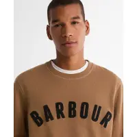 Barbour för män. MOL0101 Brun sweatshirt med Prep-logotyp (XXL), Casual, Bomull, Lång ärm