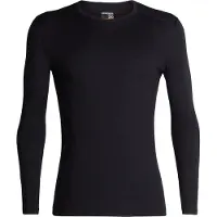 Icebreaker - Underställ - M Merino 200 Oasis LS Crewe Rising Light Black för UnisexUll - Storlek XL - Svart