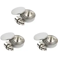 Tlily Cookie Kex Cutter Set, Runda Rostfria Konditorivaror 36 Stycken med Rund Ask för Munkbakelser Fondantkaka