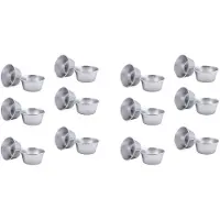 Tlily 24 Stycken Individuella Formar Puddingformar Koppar Choklad Smält Pannor Non-Stick Cupcake Cake Cookie Pudding Form