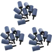 Typecat Aquarium Fish Tank Mineral Bubble Air Stone Oxygen Diffuser Gray 24mm x 15mm 30 Pcs