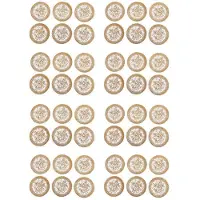 Typecat 48 Utsökta Guldfärgade Matbordsunderläggsset