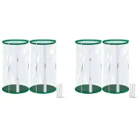 Torribaly 4 St PVC Miniväxthus, 23,6 X 11,8 Tum Transparent Blomväxt Miniväxthusskydd, Bärbart Växtskydd