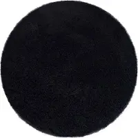 Strado Alpaca rund matta 120x120 AlpaBlack