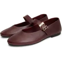 Tommy Hilfiger Leather Buckle Mary Jane Ballerinas