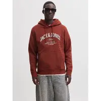 Jack & Jones Sweatshirt 'JJEDenver' safir / mörkröd / vit