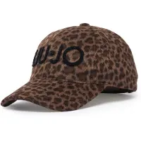 Liu Jo för kvinnor. 2F6048-T6089 Animalier-keps brun (OSFA), Casual, Djurmönster, Polyester