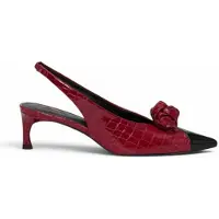ROTATE för kvinnor. 1167392691 Slingback Knot vinröda läderskor (38), Hud, 3 till 5 cm, Ingen, Casual, Parti