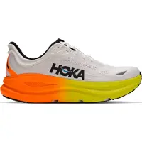 Hoka One One Men's Bondi 9 White/Neon Tangerine