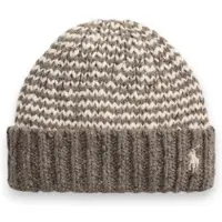 Ralph Lauren för kvinnor. 455P18138001 Mössa i ullblandning med bruna ränder (OSFA), Casual